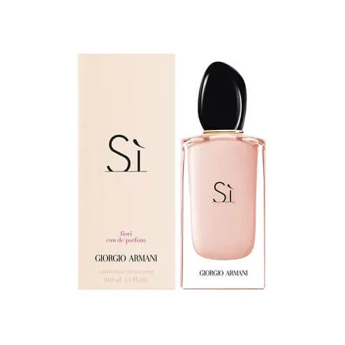 Giorgio Armani Si Fiori perfume femenino 100ml EDP con aroma elegante de rosa blanca y vainilla para ocasiones especiales
