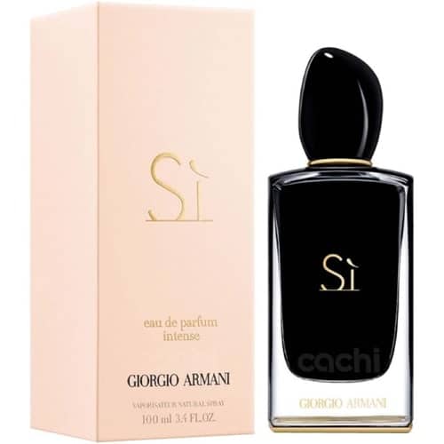Giorgio Armani Si Intense perfume femenino 100ml EDP con aroma sofisticado de rosa maya y pachulí para ocasiones especiales
