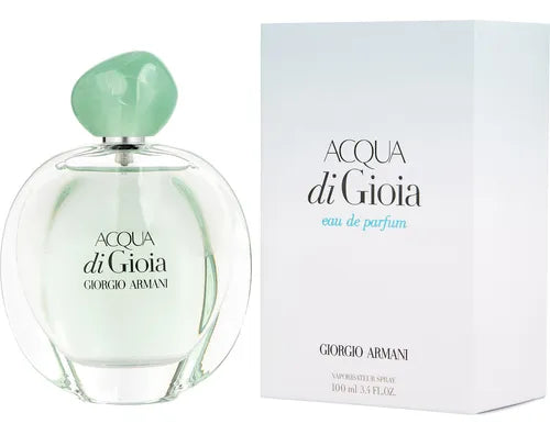 foto del perfume giorgio armani acqua di gioia eau de parfum destacando su diseño elegante y esencia fresca