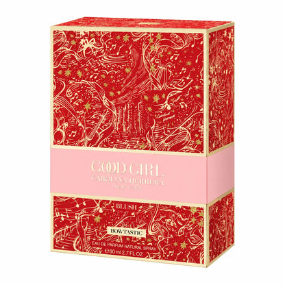 Frasco de Good Girl Blush Bowtastic de Carolina Herrera 80 ml EDP para mujer con diseño de tacón y lazo rosa