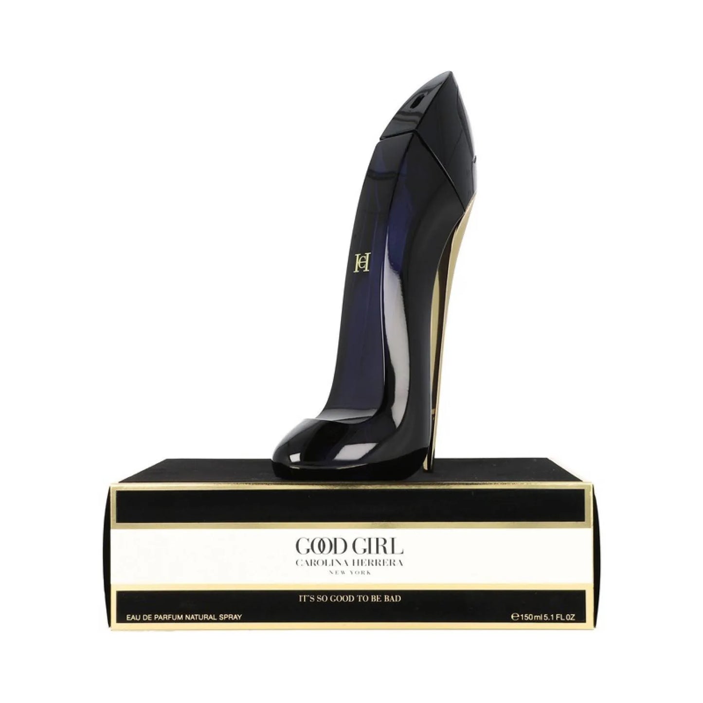 Vista lateral del perfume Good Girl Carolina Herrera Eau De Parfum Mujer 150ml