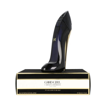 Vista lateral del perfume Good Girl Carolina Herrera Eau De Parfum Mujer 150ml