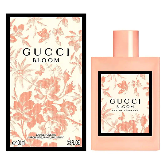 Perfume Gucci Bloom Eau de Toilette 100 ml para mujer en frasco vaporizador.