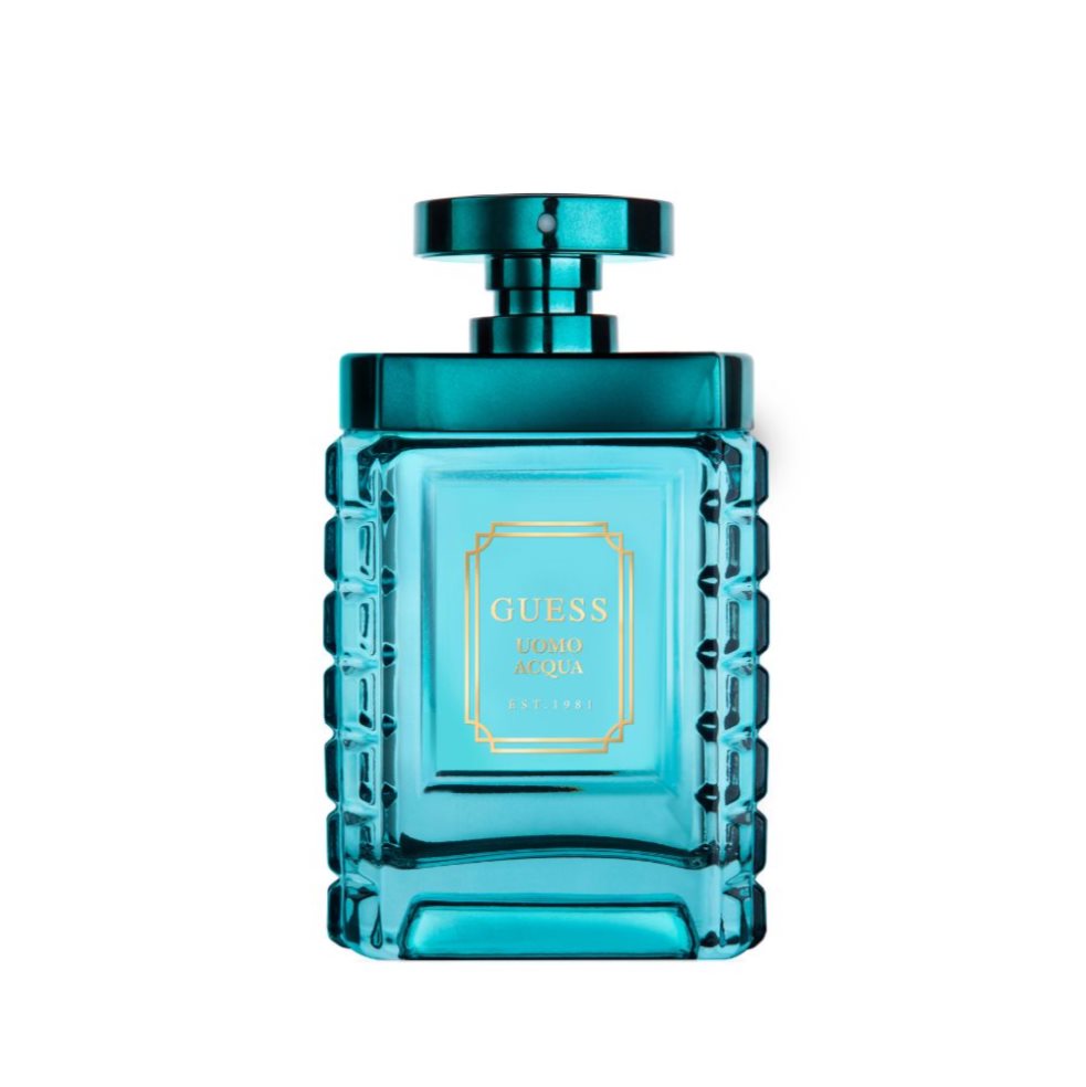 Guess Uomo Acqua EDT presentación frontal perfume masculino