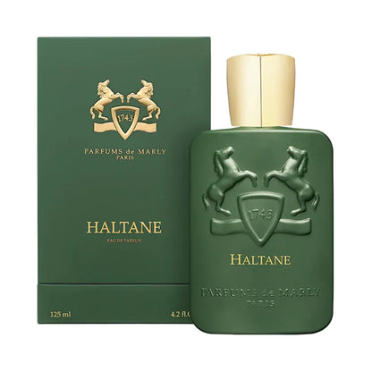 frasco del perfume haltane de parfums de marly 125 ml eau de parfum con diseño elegante y color verde oscuro