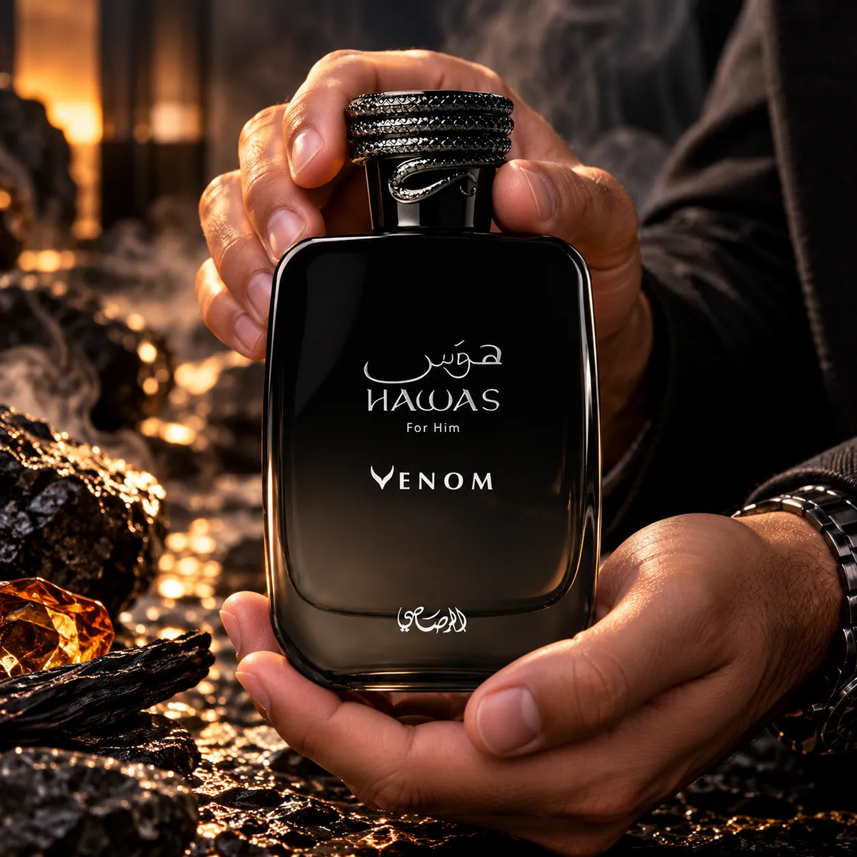 Caja del perfume Rasasi Hawas for Him Venom EDP 100 ml para hombre