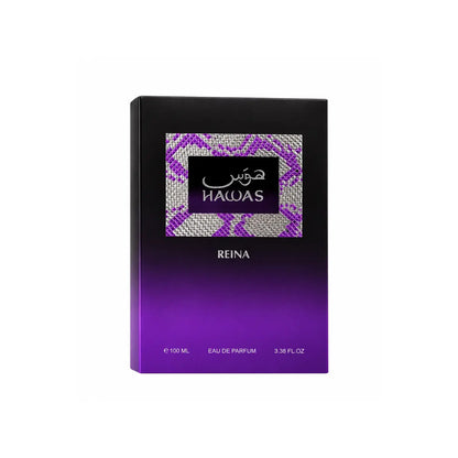 frasco de perfume hawas reina de rasasi edp 100 ml unisex