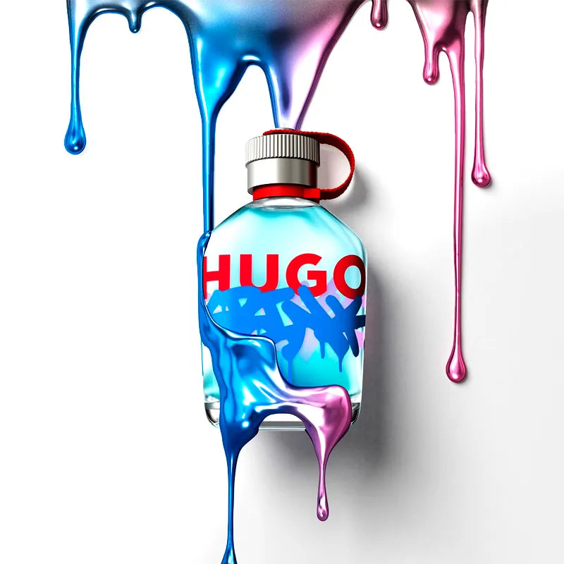 Vista frontal del perfume Hugo Boss x Krink eau de parfum hombre