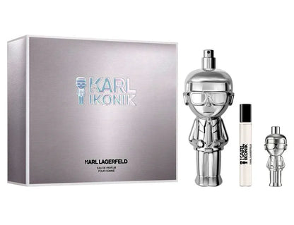 Estuche Ikonik Karl Lagerfeld EDP set 3 piezas para hombre original