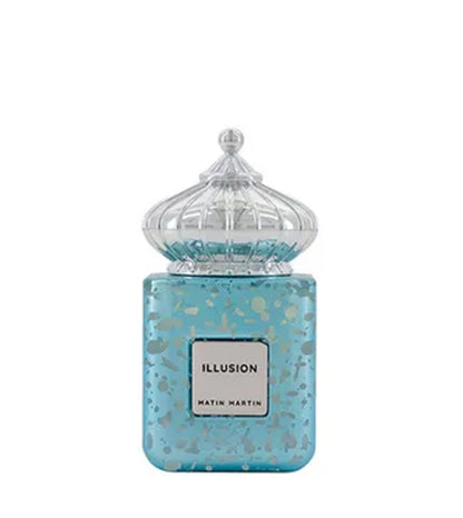 imagen de la caja del perfume illusion matin martin junto al frasco de 100 ml