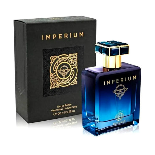Perfume Imperium Exclusive Fragrance World 100ml Eau De Parfum para hombre con diseño elegante y fondo claro