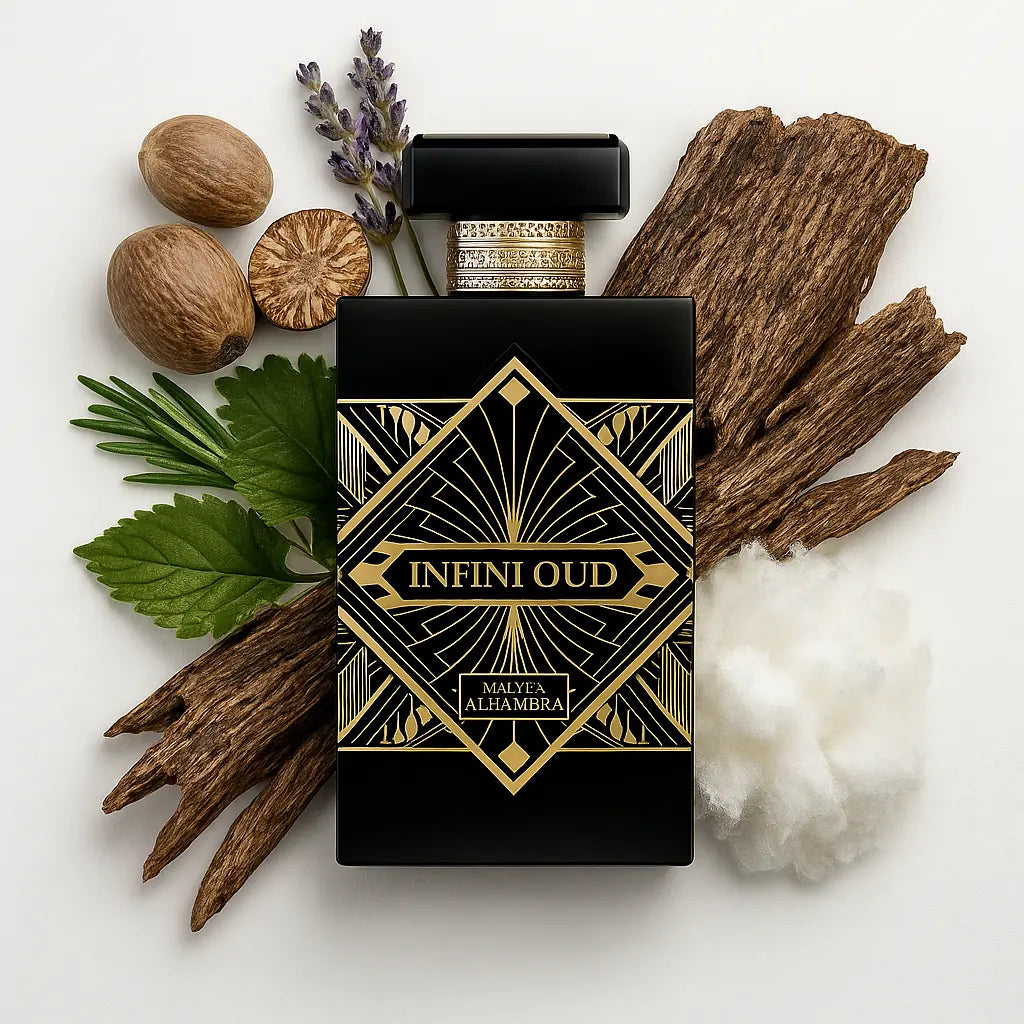 Caja del perfume Infini Oud Maison Alhambra 100ml