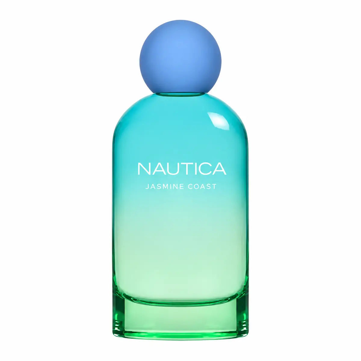 frasco de perfume nautica jasmine coast edp 100 ml para mujer sobre fondo blanco