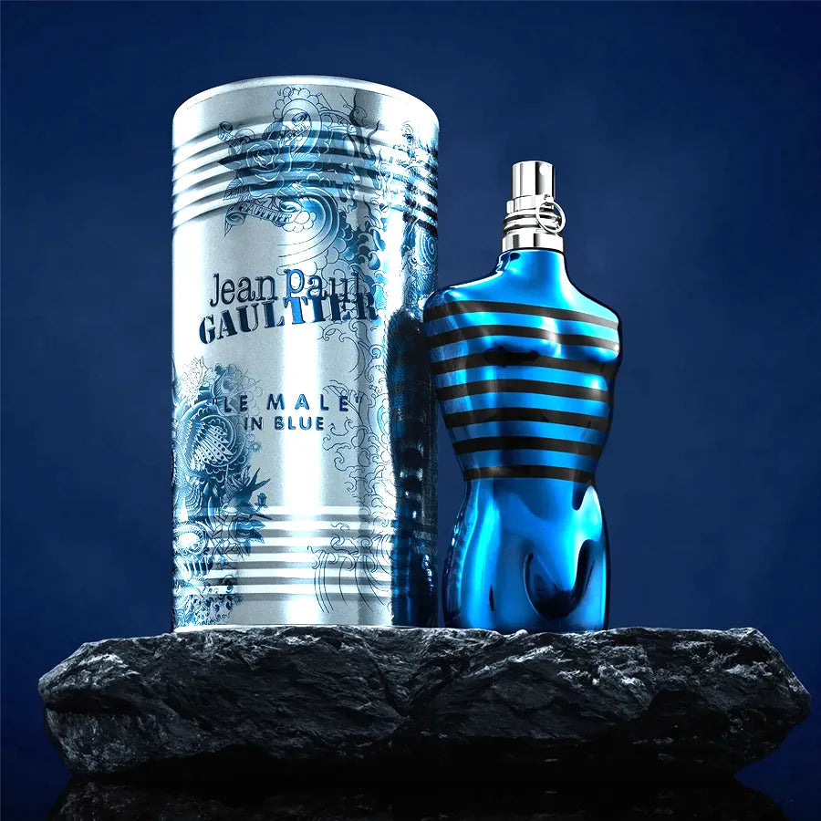 Vista frontal Jean Paul Gaultier Le Male In Blue perfume original