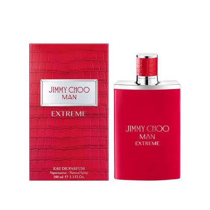 imagen del perfume Jimmy Choo Man Extreme 100 ml vista frontal con frasco elegante y robusto