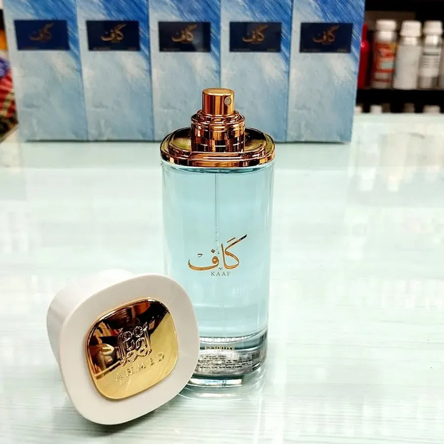 Caja original del perfume Kaaf Ahmed Al Maghribi presentación premium