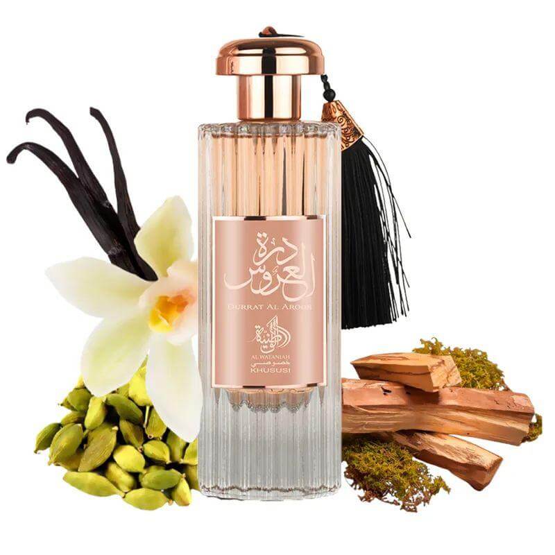 khususi durrat al aroos perfume floral oriental eau de parfum para hombres y mujeres con aroma sofisticado y duradero