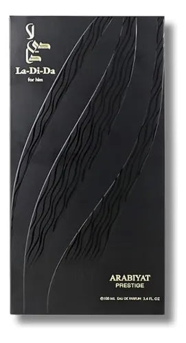 detalle del frasco del perfume la di da arabiyat prestige resaltando textura color y acabados