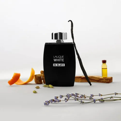 Caja y frasco del perfume Lalique White In Black para hombre