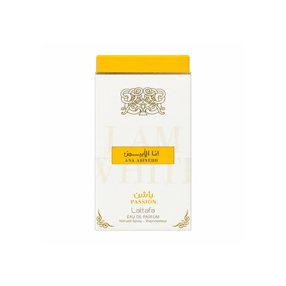 caja del perfume lattafa ana abiyedh passion edp 60 ml mujer