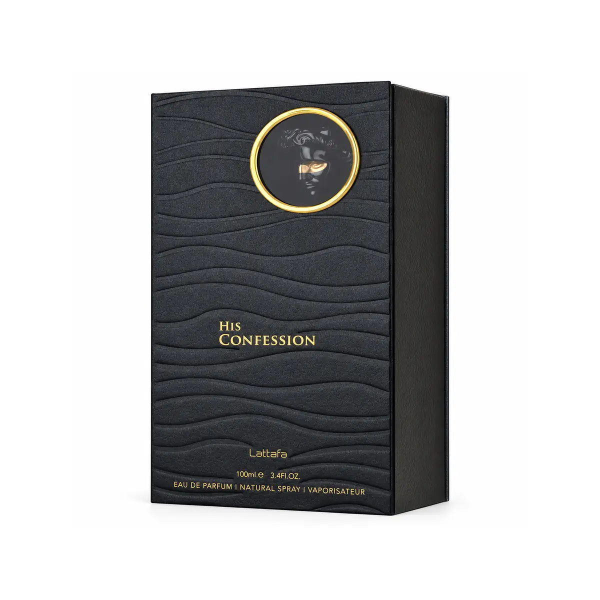 caja de perfume lattafa his confession edp 100 ml para hombre