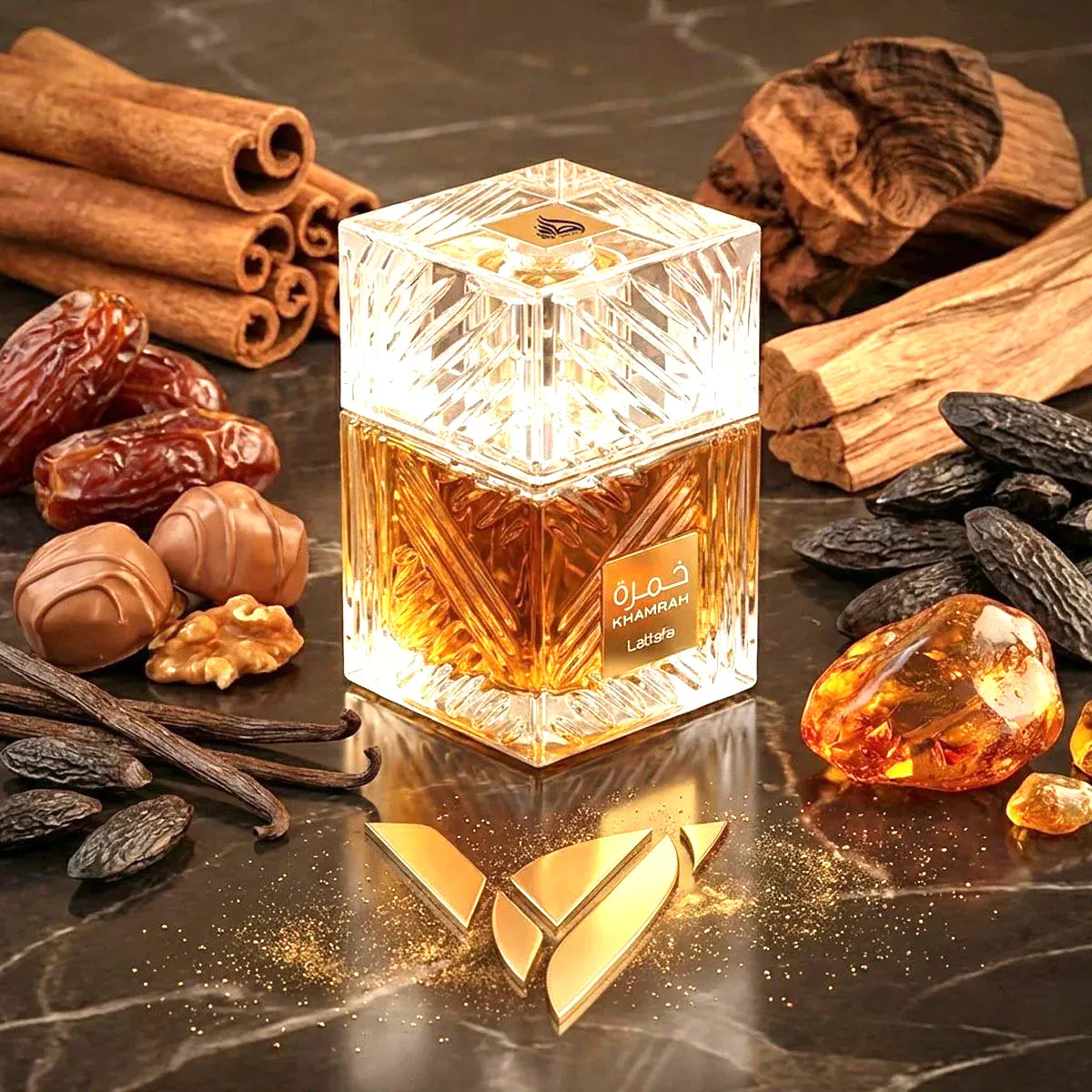 Presentación de Lattafa Khamrah Eau de Parfum