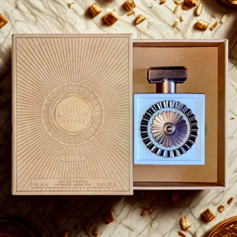 Detalle botella Nebras Elixir Lattafa Eau de Parfum