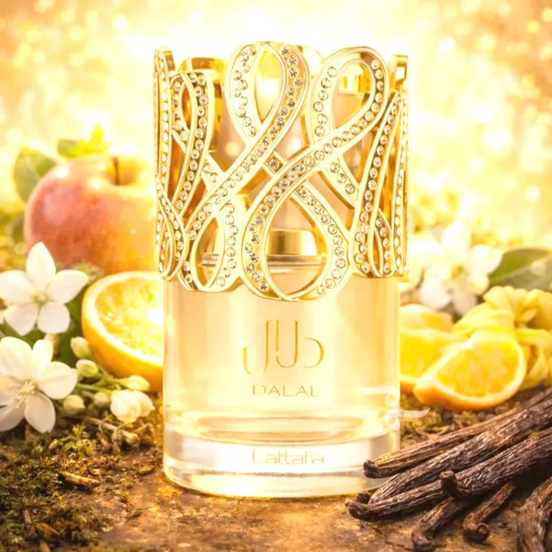 Vista frontal del perfume Dalal de Lattafa 100ml