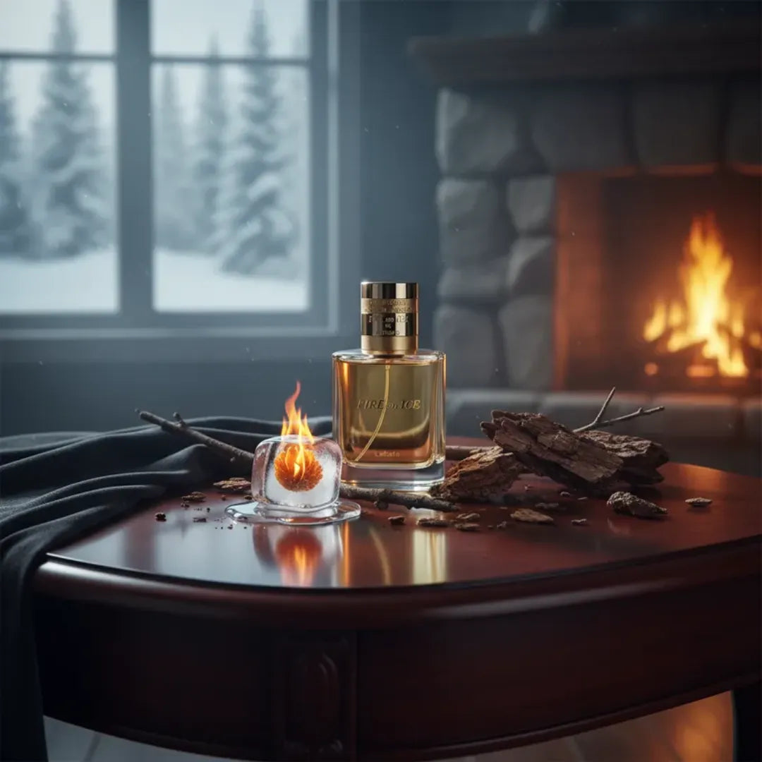 lattafa fire on ice edp 100ml perfume oriental especiado con notas intensas y duraderas para hombres y mujeres
