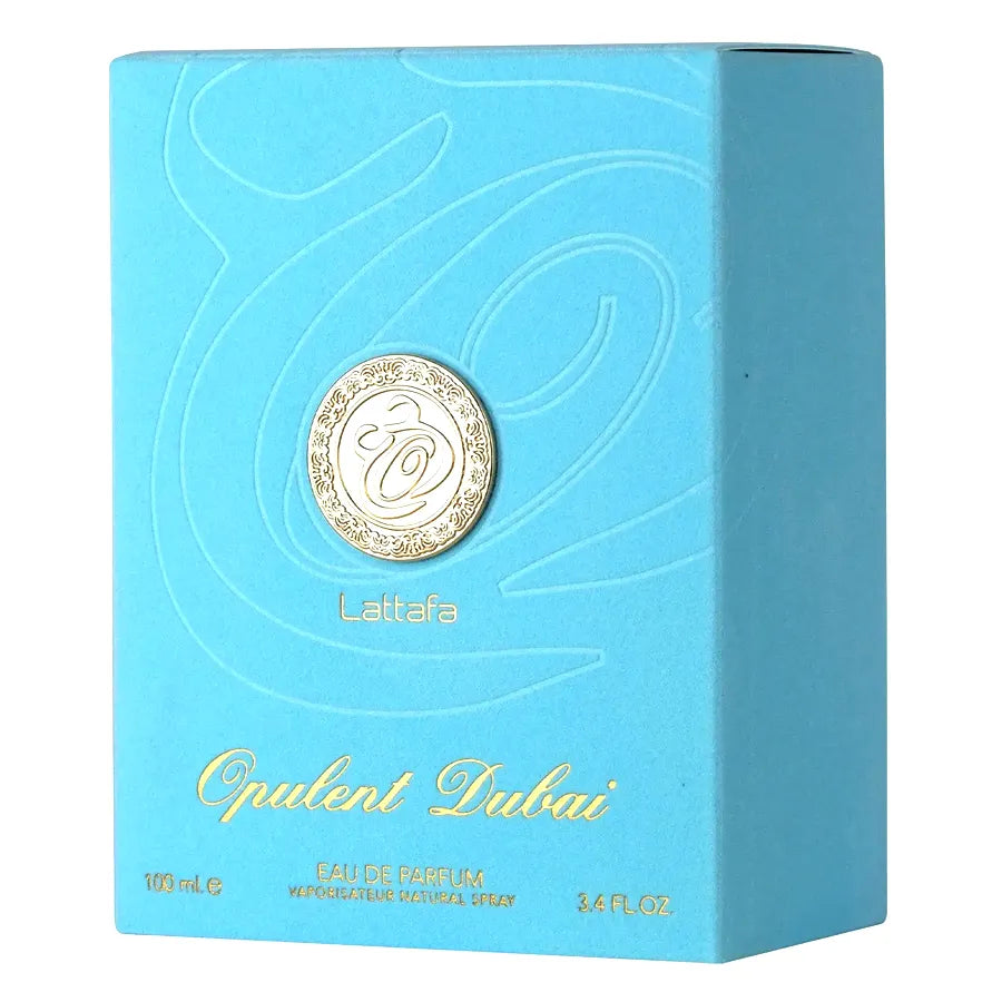 Caja Lattafa Opulent Dubai 100 ml presentación original