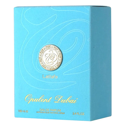 Caja Lattafa Opulent Dubai 100 ml presentación original