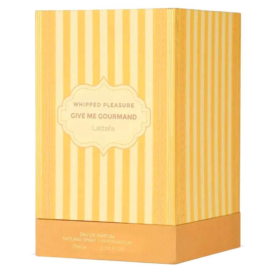 Caja original del perfume Lattafa Whipped Pleasure presentación premium