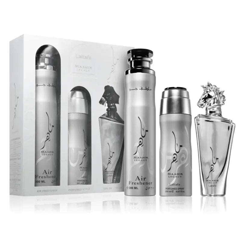 Fragancia Maahir Legacy set de Lattafa Unisex EDP 100ml con aroma sofisticado para hombre y mujer

