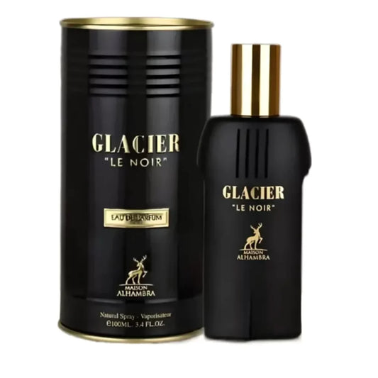 Maison Alhambra Glacier Le Noir EDP 100ml unisex, perfume de aroma especiado, avainillado y sofisticado.