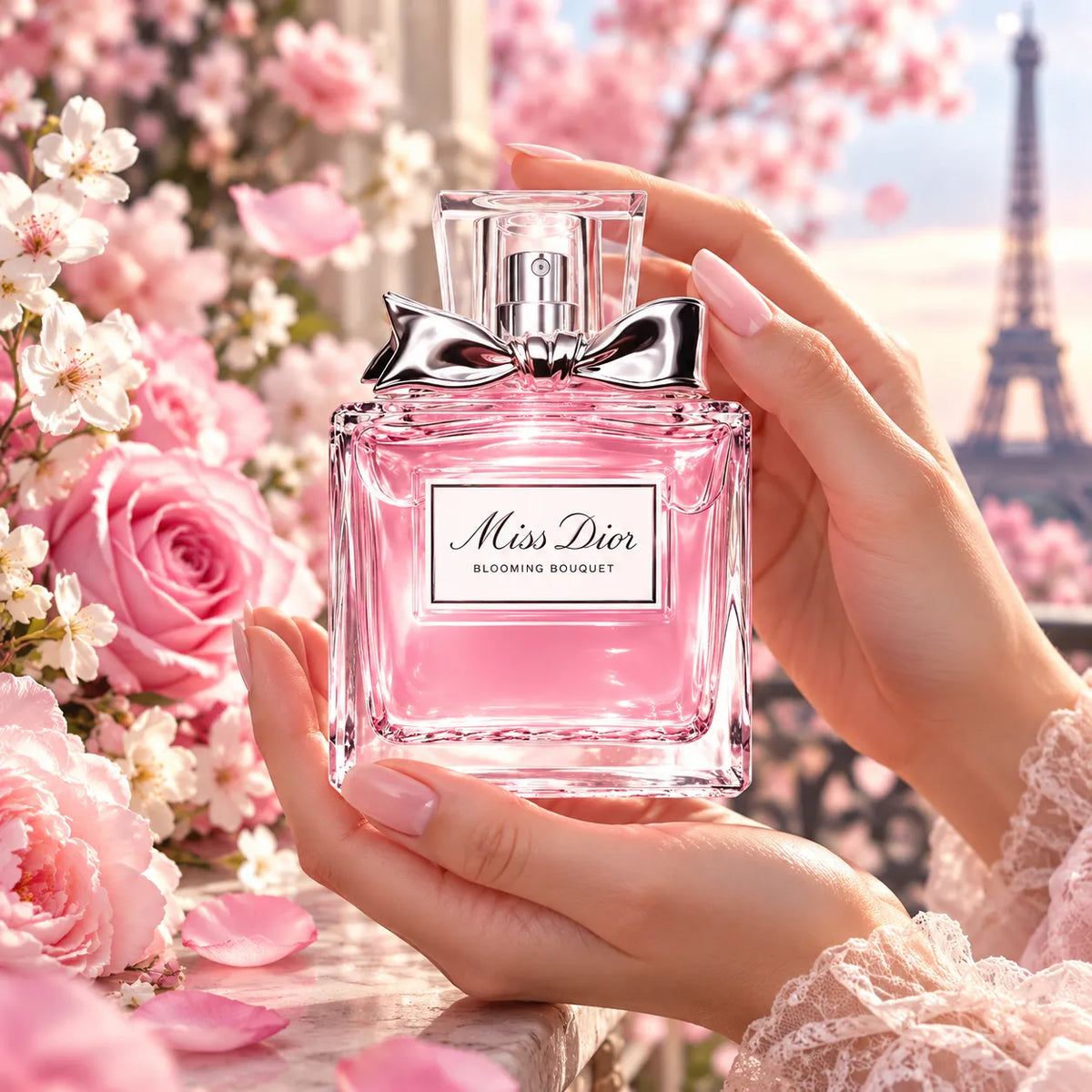 Vista completa de Miss Dior Blooming Bouquet de Dior 100 ml con notas de rosa y peonía