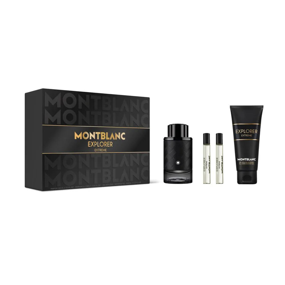 estuche de perfumes montblanc explorer extreme presentación de 4 piezas