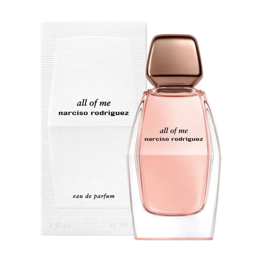 perfume narciso rodriguez all of me 90 ml eau de parfum frasco rosado con diseño elegante y minimalista
