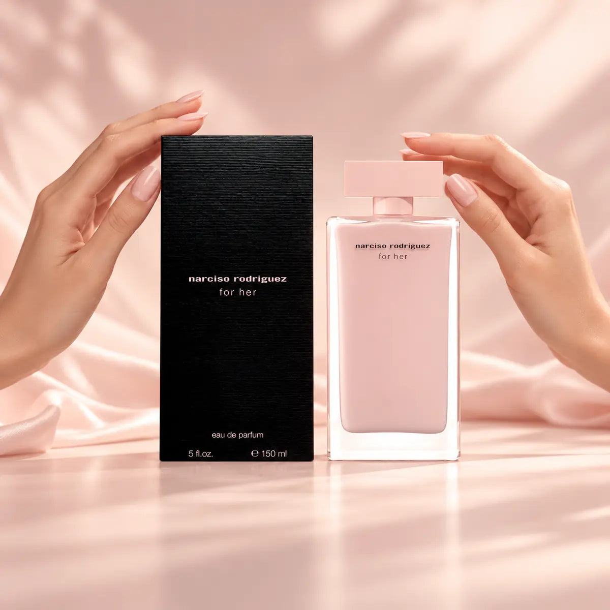 presentación publicitaria del perfume narciso rodriguez for her edp 150 ml para mujer