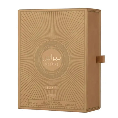 Frasco Nebras Elixir Lattafa diseño elegante femenino