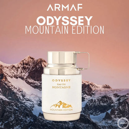 vista lateral del perfume Odyssey Eau De Montagne Armaf