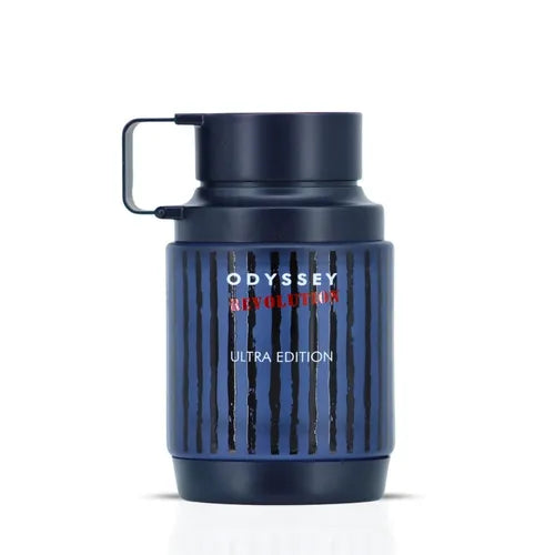 vista lateral del perfume Odyssey Revolution Armaf