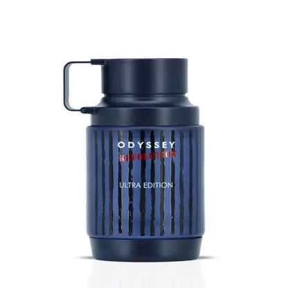 vista lateral del perfume Odyssey Revolution Armaf