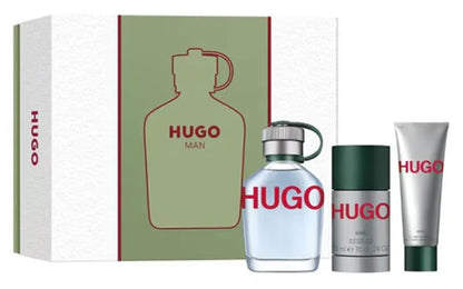 Pack Hugo Boss Man con botella negra de 100ml y accesorios para cuidado personal

