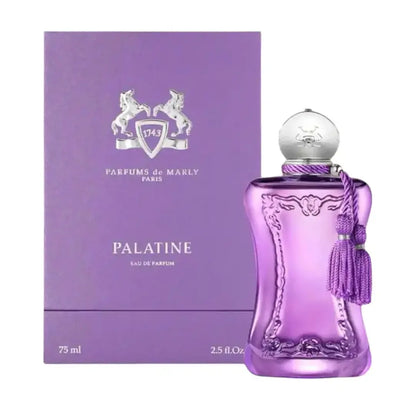 imagen del perfume palatine parfums de marly 75 ml eau de parfum mostrando su frasco elegante y femenino