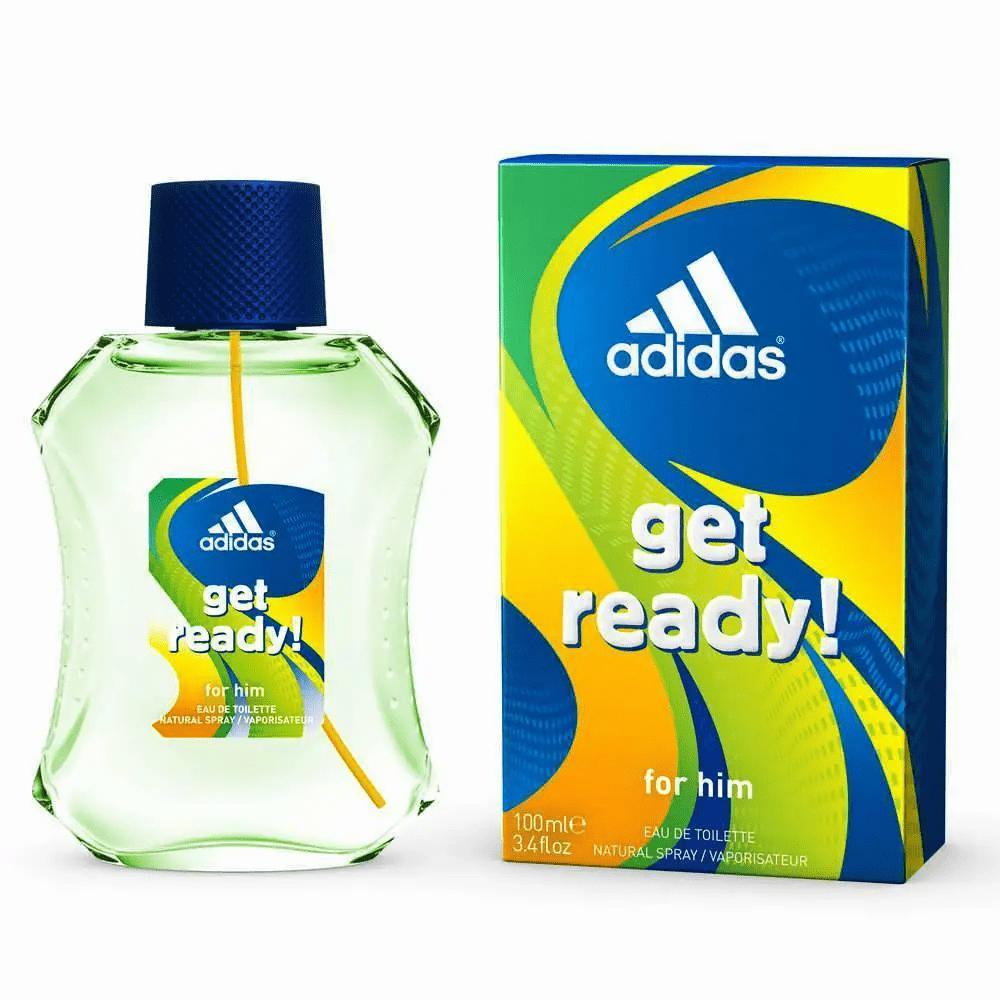 fragancia adidas get ready 100ml para hombres perfume con notas aromáticas exóticas y duraderas perfecto para quienes buscan frescura y vitalidad en su día a día diseño deportivo y moderno
