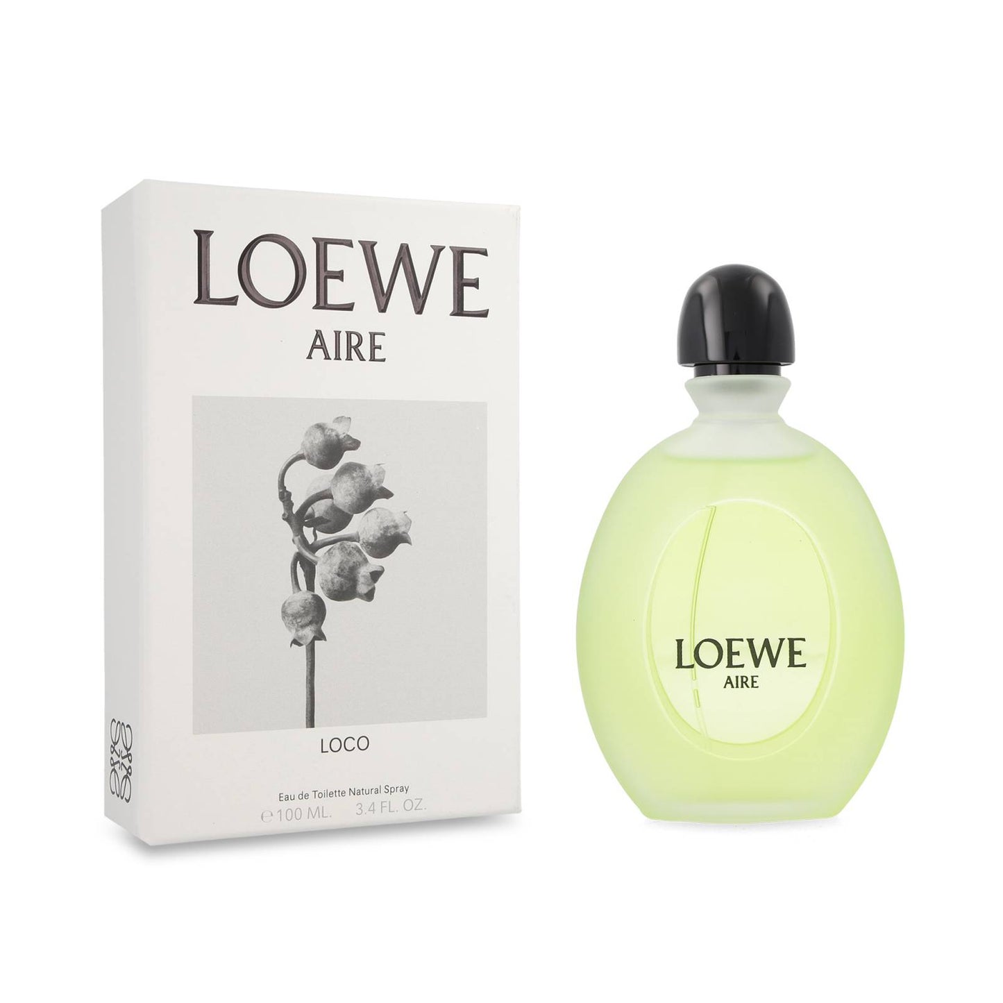 Detalle del frasco Perfume Aire Loco de Loewe Mujer floral frutal
