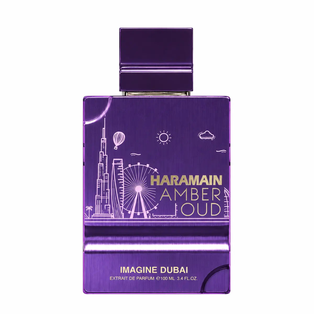 Perfume Al Haramain Amber Oud Imagine Dubai Extrait de Parfum 100 ml unisex con aroma dulce y floral