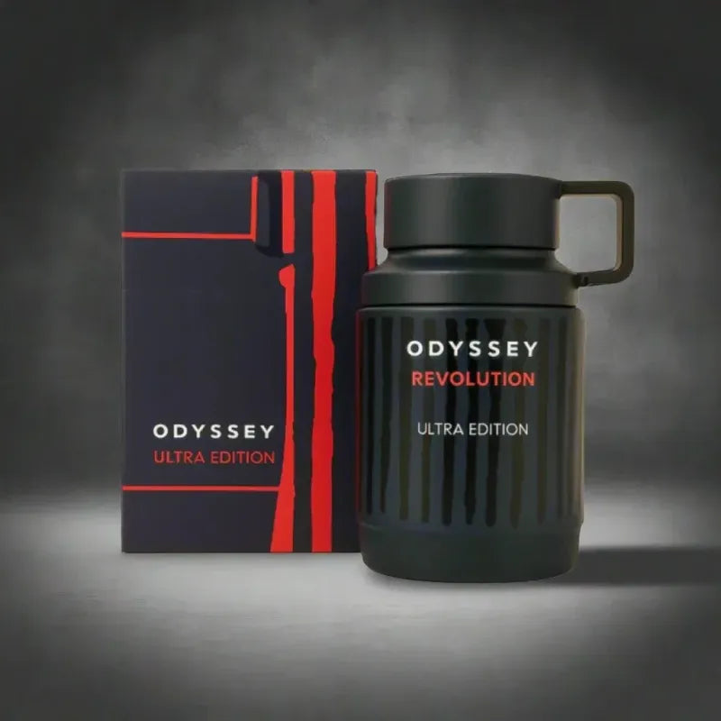 detalle del frasco del perfume Odyssey Revolution Armaf