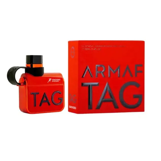 Perfume Armaf Tag Him Uomo Rosso para hombre 100ml EDP fragancia especiada amaderada con notas de pimienta y cuero

