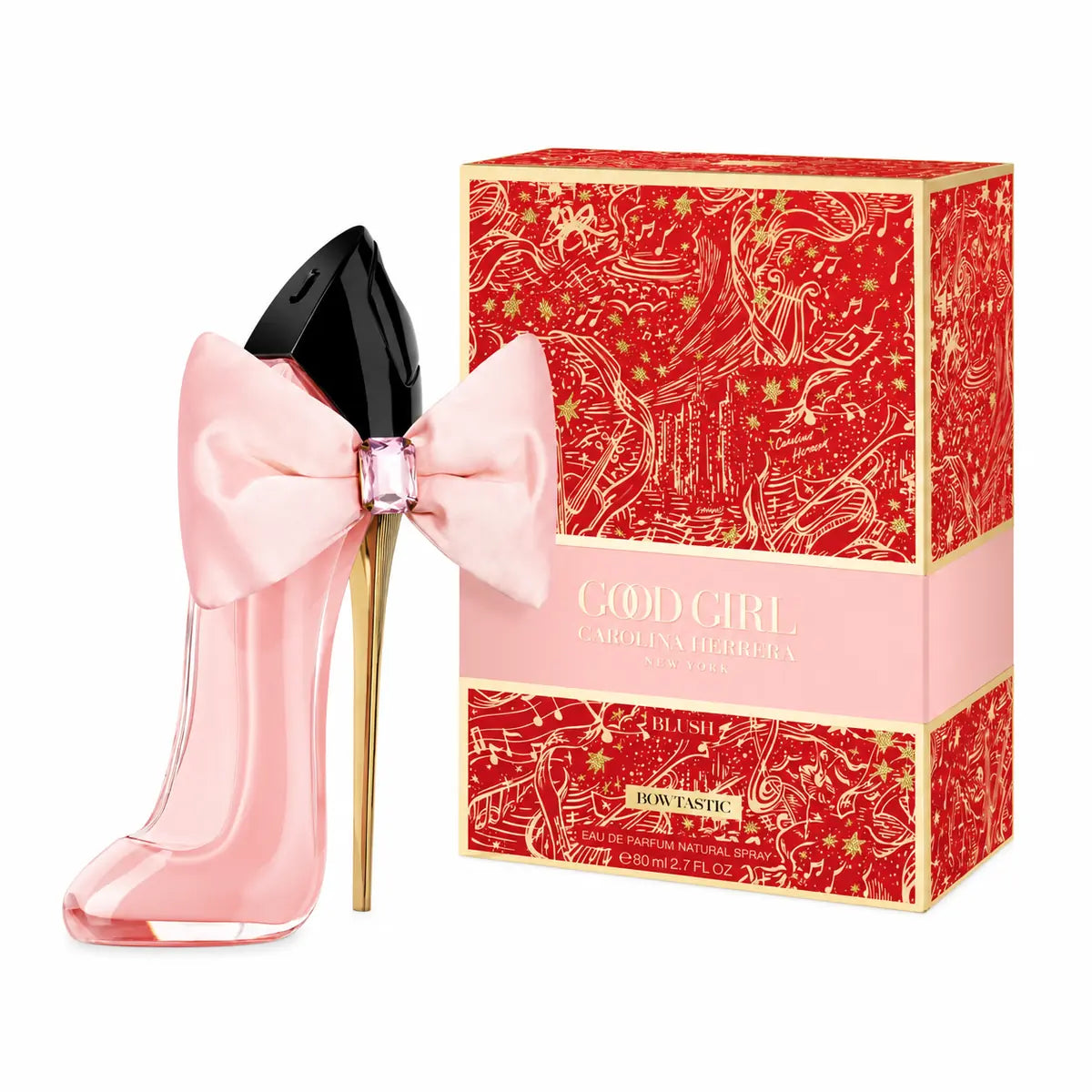 Perfume Good Girl Blush Bowtastic Carolina Herrera EDP 80 ml con aroma floral, vainilla y haba tonka